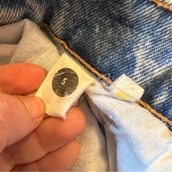 Zara Trafaluc Cut Off Denim Mini Skirt Acid Wash - Picture 14 of 14